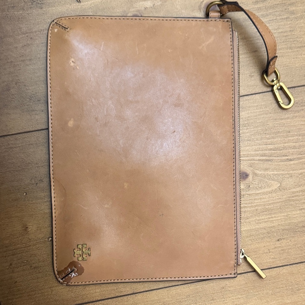 Tory burch Tan Leather slim bag